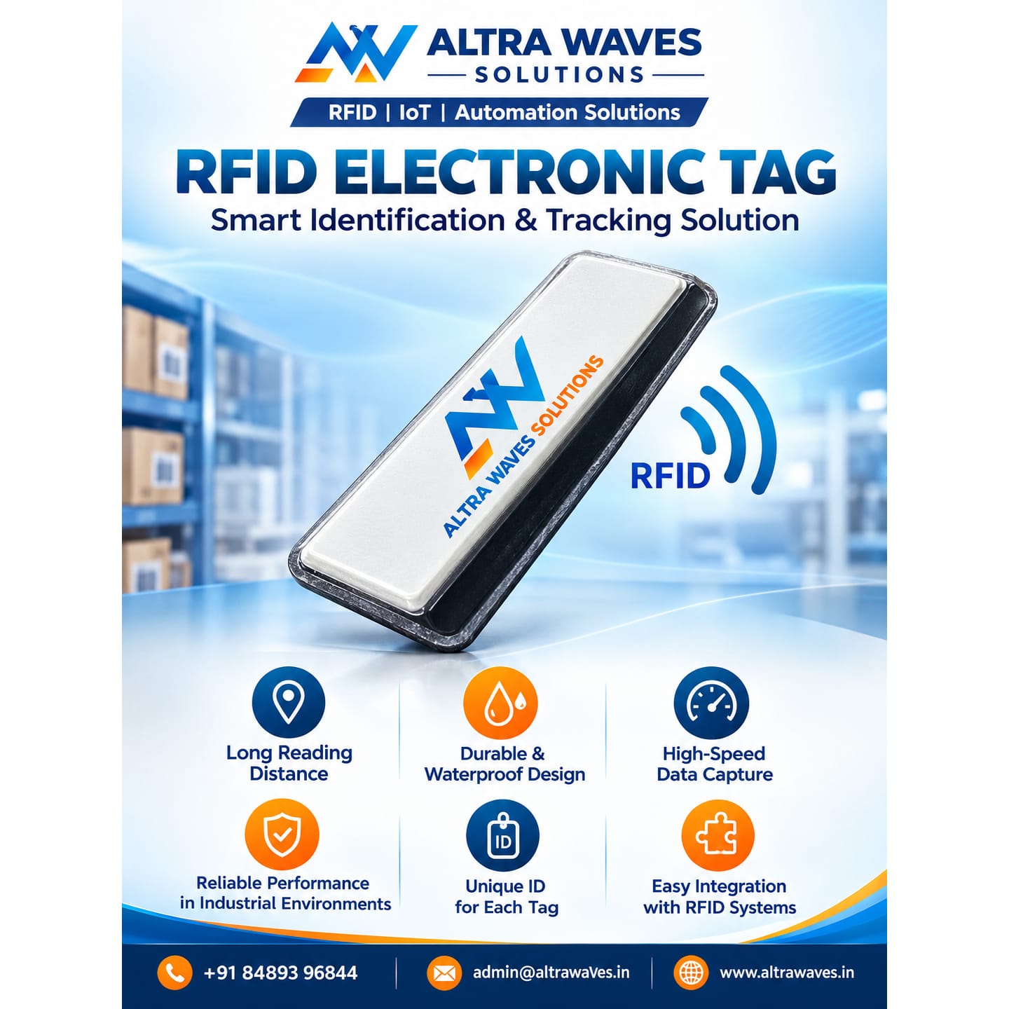 RFID electronic tag for smart asset and inventory tracking
